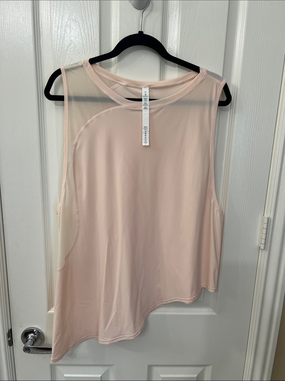 lululemon Strength in Stance tank top Butter Pink Mesh-Trim Sleeveless Tank
